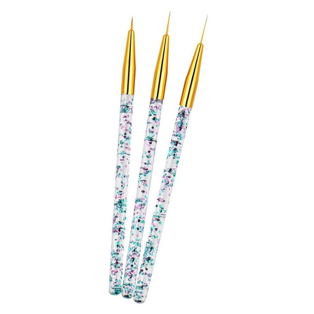 Cepillo de arte de uñas Yuyangstore 3 piezas Nail Art Liner Brush 7mm 11mm 14mm