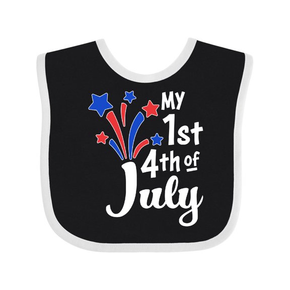 Inktastic My 1st 4th of July Fireworks Boys or Girls Baby Bib