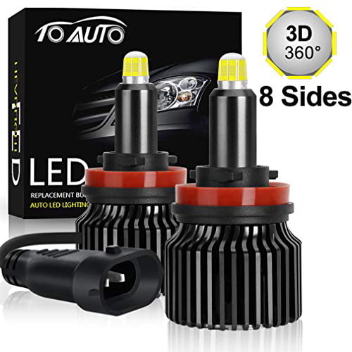 H7 LED Headlight Bulbs 8 Sides CSP Chips 360 Degree Newest Upgraded Car Headlamp Conversion Kit 12000LM Super Bright White 6000k 