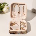 thumbnail image 6 of Easter Travel Portable Square Necklace Organizer Jewelry Box Earring Holder for Girls and Women - Store Rings, Earrings, Necklaces, Bracelets, and More, 6 of 6