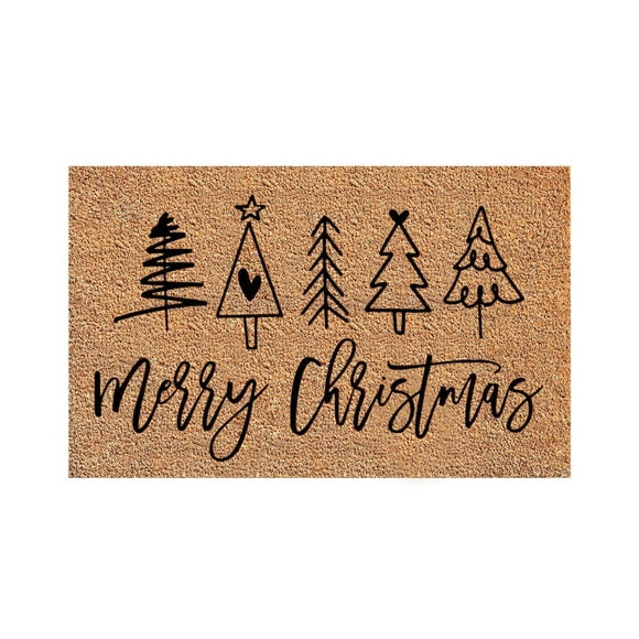 Christmas Decoration Doormats Coir Entrance Outdoor Welcome Outdoor Mats for Front Door Rectangular Entryway Welcome Doormat for Outdoor and Indoor Use, Perfect for Any Entryway, 16x24 Inch