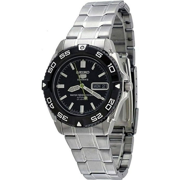 Seiko Reloj 5 Deportivo Automático para Hombre con Esfera Negra SNZB23J1