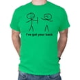 thumbnail image 2 of I've Got Your Back Shirt for Men Funny Stick Figure Graphic Tee for Adults Vintage Green shirt Adult X-Large, 2 of 5