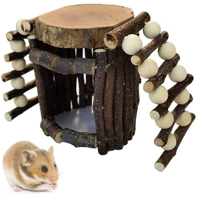 Jouets pour Hamsters Accessoires pour Hamsters Cages et Habitats Jouets pour Cochons d'Inde Cachette pour Hamsters Jouets à Mâcher Maison pour Hamsters Jouets pour Rats Pont pour Hamsters