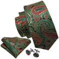 thumbnail image 2 of Conjunto de Moda: Corbata Barry.Wang de Seda Tejida con Diseño Paisley para Hombre, 2 of 7