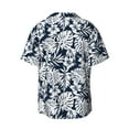 thumbnail image 2 of Wukai Hawaiian Style Men's Casual Short-Sleeve Button Down Shirt - Lightweight Summer Dress Shirt for Daily Wear-Medium, 2 of 7