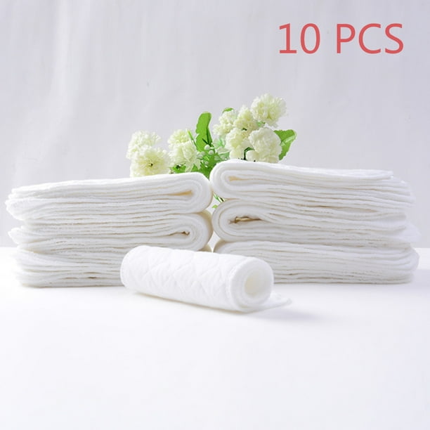 JOYFEEL Clearance 10PCS Reusable baby Diapers Cloth Diaper Inserts 1 piece  3 Layer Insert 100% Cotton Washable Baby Care Productsfor Baby