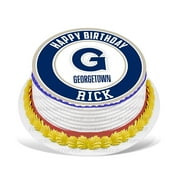 Georgetown Hoyas Edible Cake Image Topper Personalized Picture 8 Inches Round