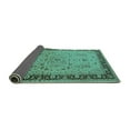 thumbnail image 2 of Ahgly Company Indoor Square Oriental Turquoise Blue Traditional Area Rugs, 4' Square, 2 of 4