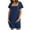 Dark Blue, variant on Summer Min Dresses for Womens 2026 Fashion Plus Size Square Neck Short Sleeved Fashionable Short Skirt Pocket Casual Dress