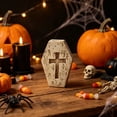 thumbnail image 4 of Mini Resin Halloween Ornament Mummy Coffin Figurines Vintage Tabletop Decor for Tiered Tray Shelf Party Display, 4 of 8