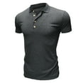 thumbnail image 3 of LEEy-World Summer Tops Sport Men's Polo Shirts, Sweat-Wicking Performance Golf Shirt Dark Gray,M, 3 of 5