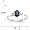 thumbnail image 6 of 10K White Gold Polished Geniune Sapphire Birthstone Ring (Size 7) Made In India 10xbr150, 6 of 6