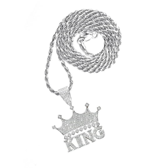 Silver King Crown Necklace | 18 Grams