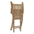 thumbnail image 6 of Modern Contemporary Urban Design Outdoor Patio Balcony Garden Furniture Side Dining Chair and Table Set, Wood, Natural, 6 of 8