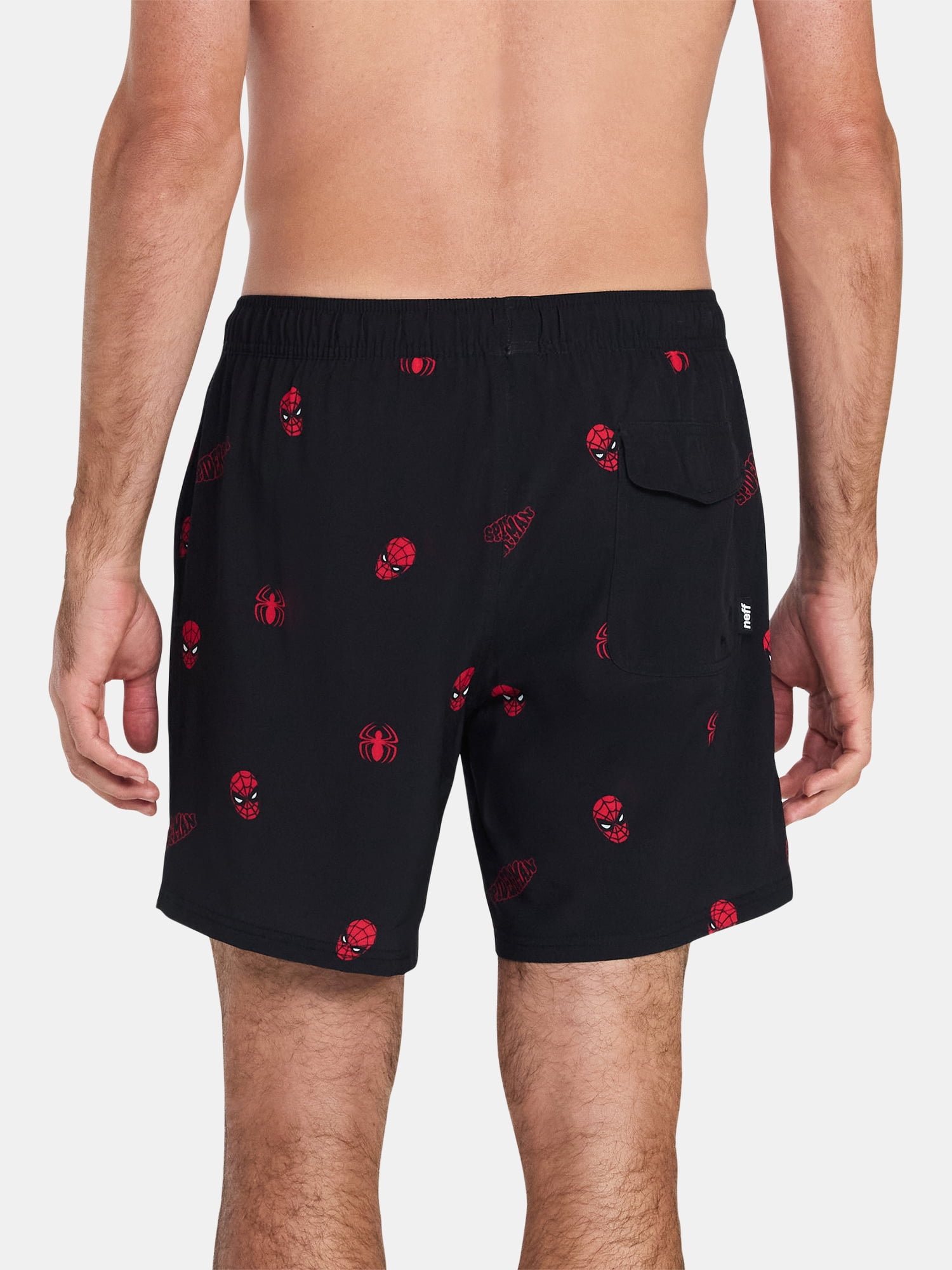 Neff Men's and Big Men's Spider-Man Print Swim Trunks, Sizes S-3XL