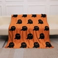 thumbnail image 7 of Ghost Blanket, Halloween Throw, Spooky Glow In The Dark Fleece Blanket, Soft Double-Layer Warm Cozy Throw for Movie Nights and Seasonal Decor, 7 of 7