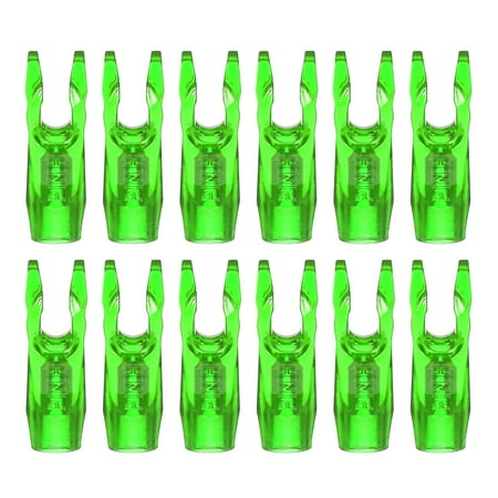 Uxcell Archery Arrow Nocks 3.2mm ID Glue on Arrow Shaft Plastic Nocks Replacement Tail Green 12 Pack