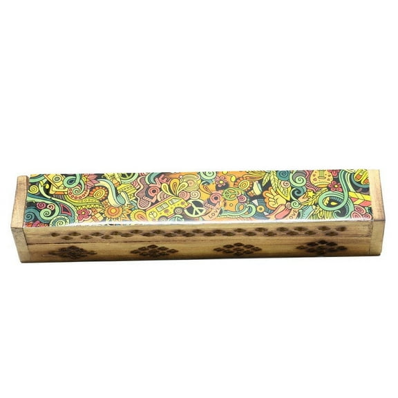 Soul Sticks Love Art Handmade Incense Wooden Coffin Box with Storage with Gift Incense Sticks