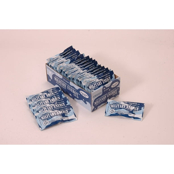 Meg Military Energy Gum Arctic Mint 100mg Caffeine Per Piece 1 Count Walmart Com
