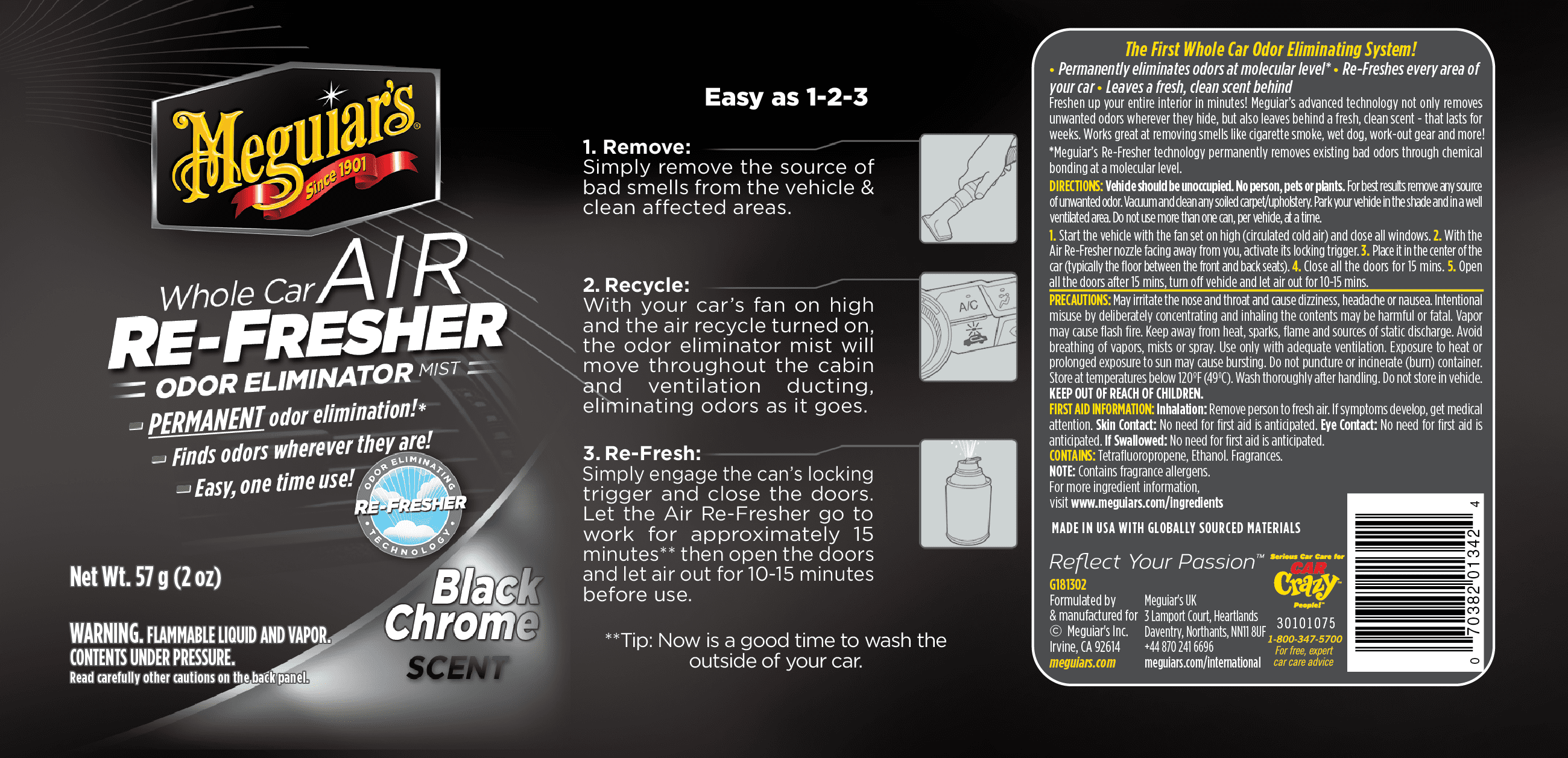 meguiars air freshener bomb instructions