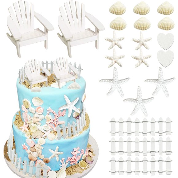 Decoración Para Tarta De Playa, Decoración Para Tarta De Boda, Silla De Playa En Miniatura Adirondack De Madera, Mini Muebles De Muñeca, Decoración Superior Para Casa De Muñecas, Aniversario De Boda,