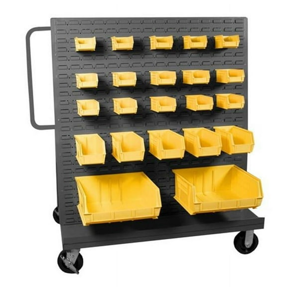 Durham AF-3048-LP-95 57 x 48 x 30 in. Steel & Iron A Frame Truck with Louvered Panels on Both Sides