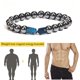 thumbnail image 5 of Pulsera elástica de cuentas Pulsera de terapia de energía de hematita para pérdida de peso (azul) Likrtyny Cuidado Belleza, 5 of 7