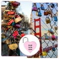 thumbnail image 6 of Uxcell Combination Locks, Heart Shape 3 Digit Password Padlock Love Locker Lock for Jewelry Storage Box Diary Gym Outdoor Fence Gate Hasp Cabinet Storage, Pink, Pack of 2, 6 of 7