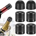 thumbnail image 1 of Tapones de Vino Reutilizables CHAO 6 uds. Negro, 1 of 5