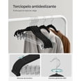 thumbnail image 3 of SONGMICS Perchas para Pantalones, 30 Perchas de Terciopelo, 42.5 cm de Largo, con Clips Ajustables, Antideslizantes, Negro, 3 of 5