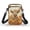 Autumn Highland Cow Pattern, variant on POLERO With Adjustable Shoulder Strap Mini Crossbody Bags for Travel Hiking, Polyester 2 Layer Phone Purse, Tropical Sunset Hibiscus