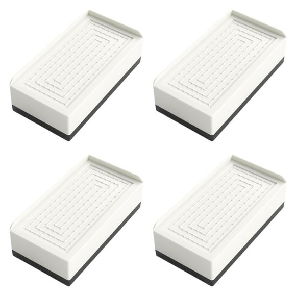 bedienty Unbreakable Bed Risers Stackable Furniture Lifts Heavy Duty Creating More Space Under Sofa Couches Armchairs Desks White 11.8x11.8x6cm