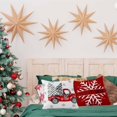 thumbnail image 4 of Christmas Tree Truck Decorations Pillow Covers 18x18 Set of 2, Cotton Linen Reversible Throw Pillows Covers for Outdoor Couch Sofa Living Room, Buffalo Plaid Snowflake Couch Pillows Cushion Cover, 4 of 6