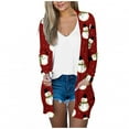 thumbnail image 2 of Aloohaidyvio Christmas Tops,Womens Christmas Casual Long Sleeve Pocket Cardigan Jacket Tops, 2 of 6