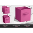 thumbnail image 4 of Sorbus 13" Foldable Fabric Storage Cube Bin, Pink, 4 of 4