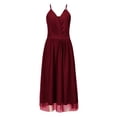 thumbnail image 4 of WILLBEST Robes d'Été Vertes pour Femmes Bretelles Spaghetti Robes de Soirée Longues, 4 of 5