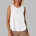 thumbnail image 2 of Women's Sleeveless Round Neck Casual Tank Top Summer Loose Fit Comfortable Stretchy Basic Tee for Daily Wear and Summer Women Shirts Casual Tunic Tops Tees, 2 of 6