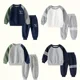 thumbnail image 2 of New Spring Autumn Children Clothes Set Color Patchwork Kids Boys Two-Piece Sets Children Boy Casual Tracksuit Outfits Tops Pants, 2 of 6