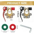 thumbnail image 3 of Car Battery Terminal Clamp Connector, 4 Way Positive and Negative Pole Quick Release Terminal Clip, Applicable to SAE/JIS A Type Post, Compatible with Cars, Trucks and More, 3 of 7