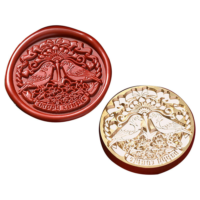 Love Theme Wax Seal Stamp Metal Vintage Flower Rose Sealing Wax Stamps for  Embellishment Wedding Party Card DIY Handmade 