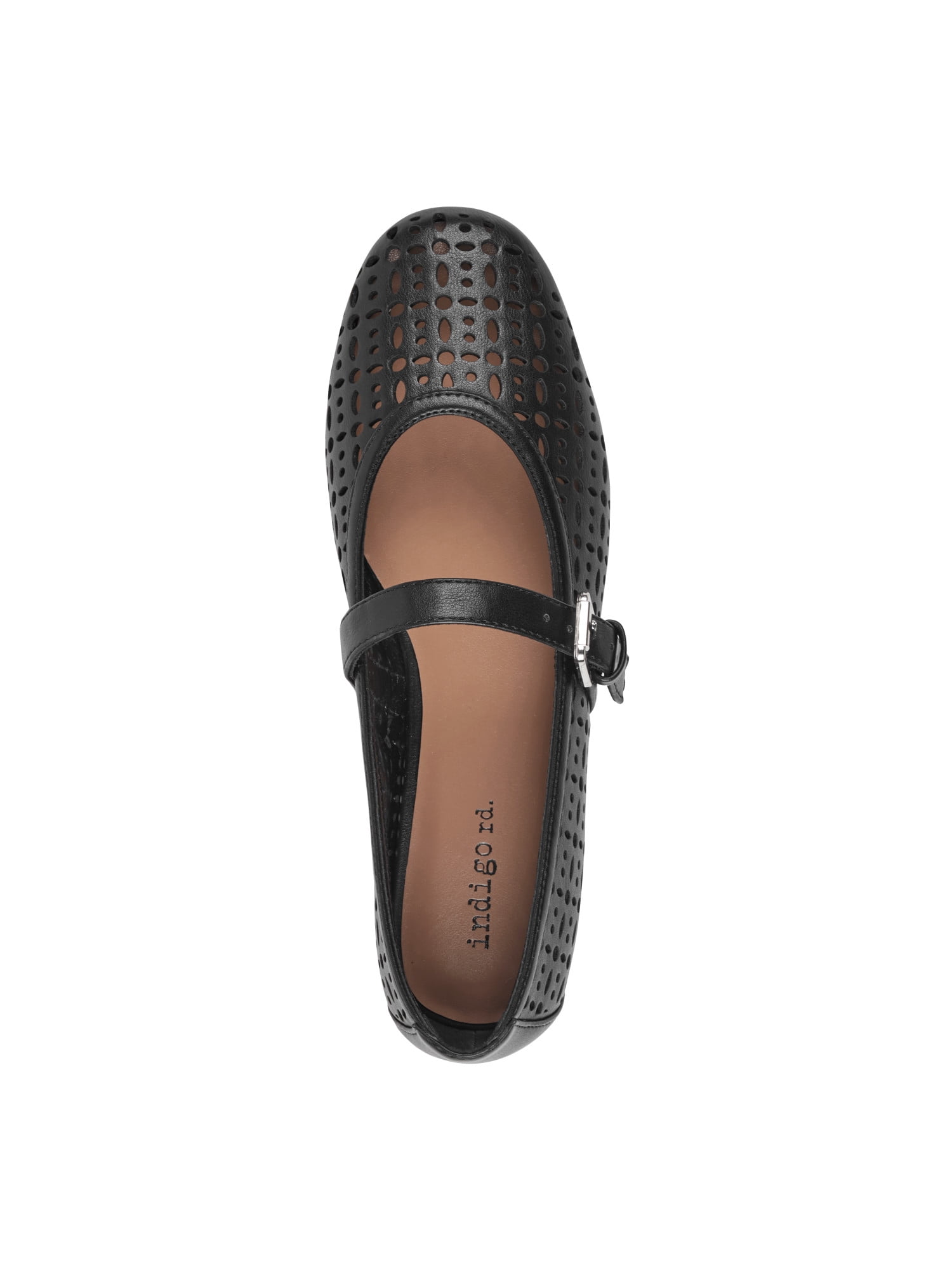 indigo rd Women's Dottey Perforated Mary Jane Flat