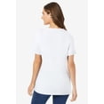 thumbnail image 2 of Woman Within Plus Size Perfect Short-Sleeve V-Neck Tee (Petite Available), 2 of 6