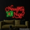 thumbnail image 3 of Glowneon Naughty Or Nice Neon Sign, Naughty Or Nice Led Sign, Christmas Decor, Unique Holiday Decor, 3 of 5