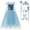 Dress+Accessories Type A, variant on HAWEE Girls Snow Queen Sequin Elsa Princess Costume Dress with Accessories