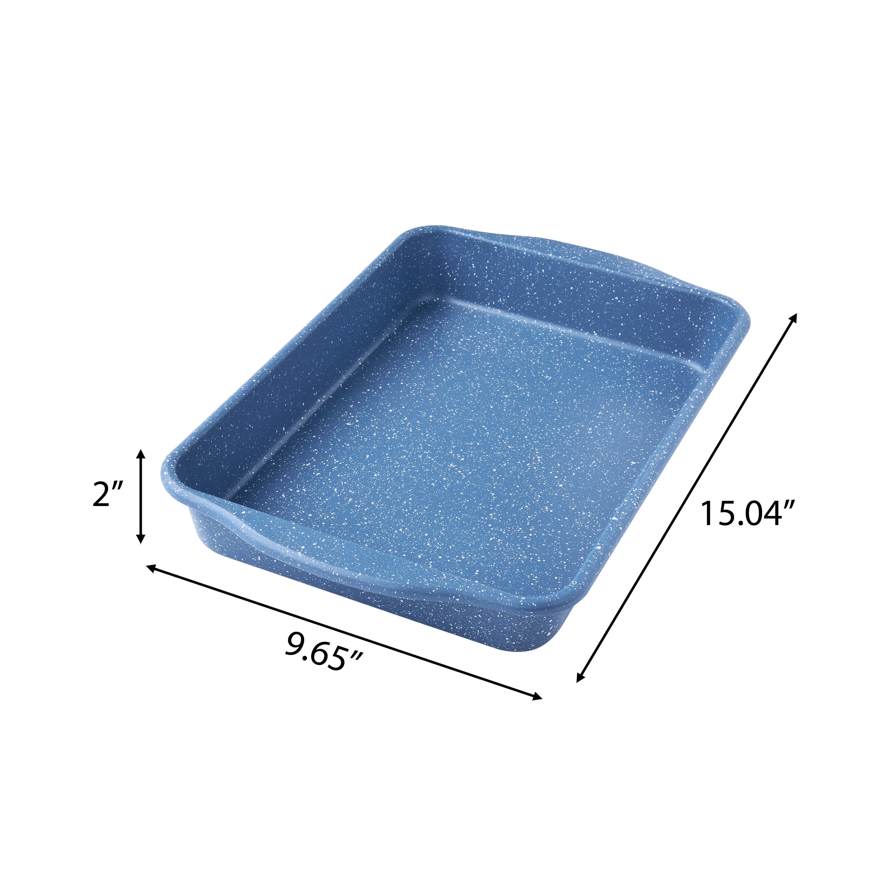 The Pioneer Woman 9" x 13" Aluminized Steel Nonstick Cake Pan, Blue Speckle