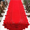 thumbnail image 3 of PENGXAING Tablecloth Table Mat Lace Design Smooth Touch Feeling 2 Colors Dining Table Protector for Buffet, 3 of 6
