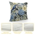 thumbnail image 4 of HENGT  Pillow Covers Colorful Watercolor Blue Hydrangea Hibiscus Iris Leaf and Bird Spring Flowers Patternn,Standard Square Cushion Throw Cover for Couch Bedroom Living, 4 of 5