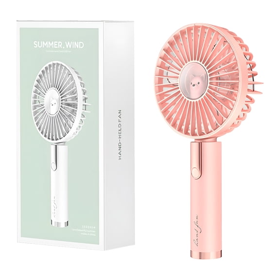 HIBIBUD 2026 New Portable Fan for Travel,Mini Fan Handheld Fan 4500Mah,Small Personal Hand Fan Rechargeable Battery Operated Hand Held Fan,Little Cute Face Facial Fans,Ventilador Portatil for Women