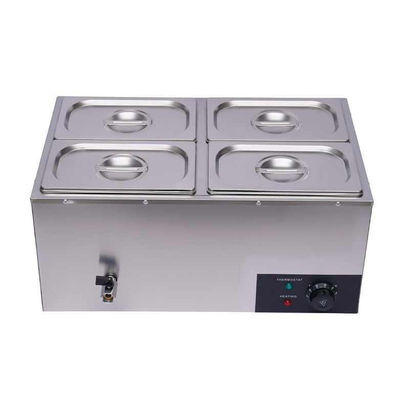  Tiger Chef Food Warmer - Full Size Countertop Food Warmers -  Commercial Electric Steam Table for Buffet - Includes Steam Table Pan Cover  : Industrial & Scientific